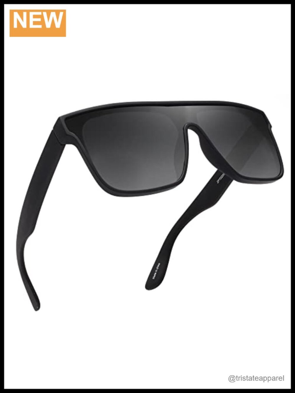 Oversized Square Polarized Sunglasses UV400 Full Frame Retro Shield Adult
